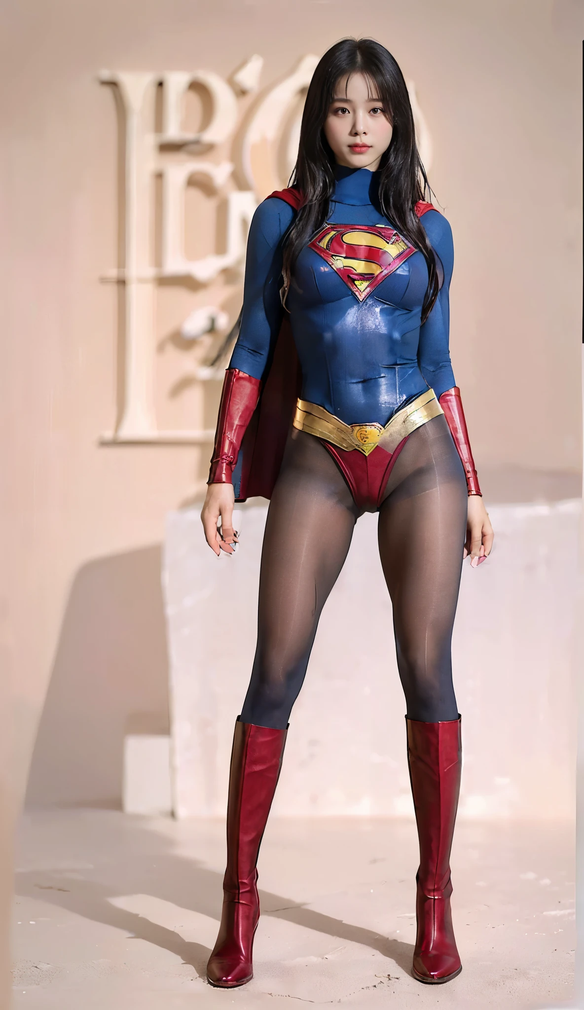 No background、(((Beautiful short haircut)))、(((Beautiful legs in black tights.)))、(((Legally express the beauty of your smile)))、((((Make the most of your original images)))、(((体にぴったりフィットするSupergirl Costume)))、(((Supergirl Costume)))、(((short and beautiful hair)))、(((suffering)))、(((Please wear black tights....、Wear red boots)))、((Best image quality、8k))、((Highest quality、8k、masterpiece:1.3))、(((Preserve background )))、Sharp focus:1.2、Beautiful woman with perfect figure:1.4、Slim Abs:1.2、Wet body:1.5、Highly detailed face and skin texture、8k