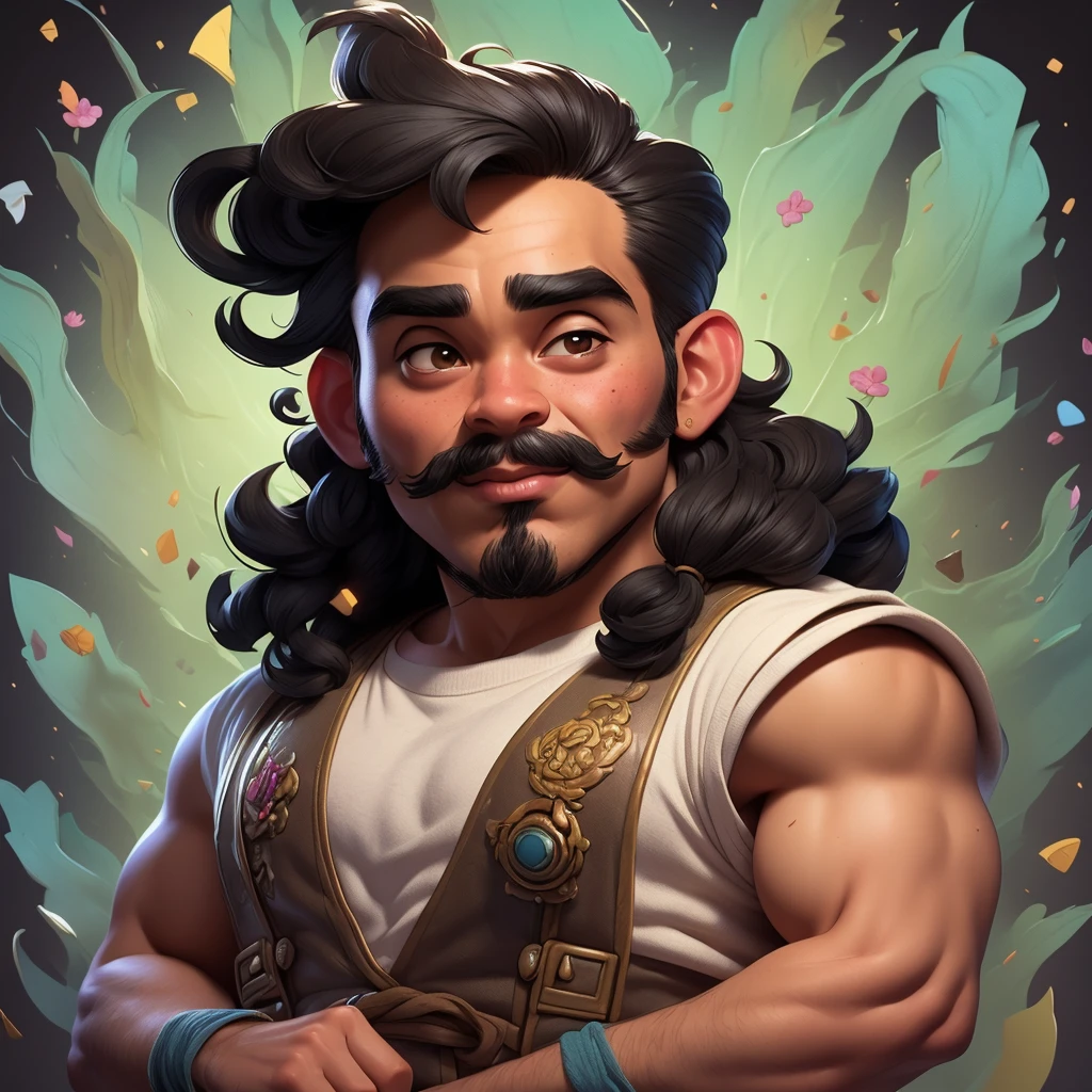 Best quality, masterpiece, ultra high res,detailed background,realistic,solo,male,cowboy shot,mature,bara,topless,muscular,mature male,thick thighs,short hair,facial hair,undercut,short hair,magic circle, bubble,on water,reflected mirror,rainbow light, Bubble Swirling, wind Swirling, Aurora, full moon, fantasy scenery,depth of field