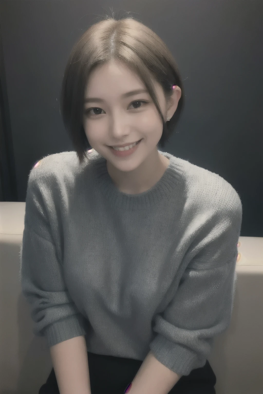 259 20-year-old female, (short hair),(Genuine), smile