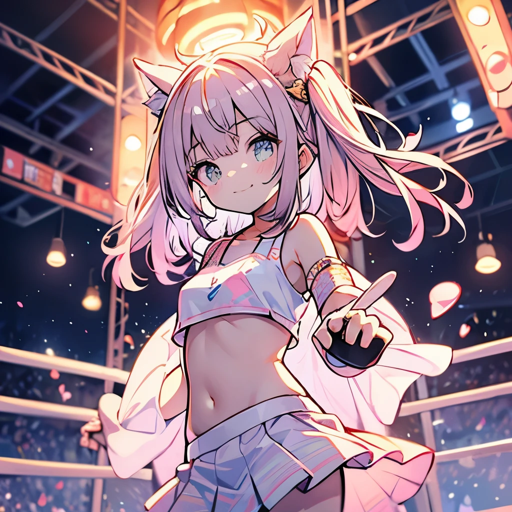 boxing、Teenage Girls、(child:1.1)、belly button、stomach、cute、skirt、suffer