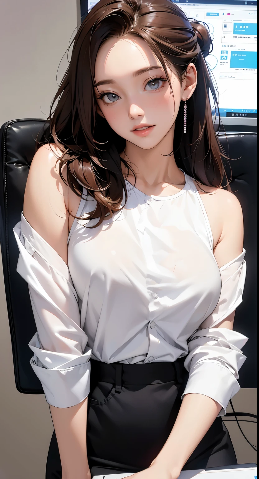 (masutepiece: 1.3), (max resolution: 1.2), (Ultra HDTV: 1.2), cinematric light, Ultra HDTV, (Detailed eyes and skin), (detailed facial features), nffsw, 8K resolution, Sharp Focus: 1.2, Perfect Style, Beautiful face, Perfect body, 准确, Anatomically correct, Highly detailed face and skin texture, Detailed eyes, Dark-blue eyes, Double eyelids, Thin eyebrows, Glitter Eyeliner: 1.2, Natural cheeks, Glossy skin, Fair skin: 1.2, shiny little necklace and earrings, (Glossy lips: 1.4), BREAK, One-person viewpoint, (She is a very cute female teacher), (Light yellow lace panties), (Seductive smile: 1.2), ((a Innocent and cute girl:1.3)), (Long Wave Hair), (ligh brown hair:1.2), (Cowboy Shot: 1.2), BREAK, ((Very intimate relationships: 1.2)), medium large breasts, ((Looking at Viewer:1.2)), ((Women's Room:1.2)), ((Bend your knees and open your legs wide:1.2)), (From Side:1.2),low angle shot,FULL BODYSHOT Tight sweater with long sleeves Jeans miniskirt kitchin Embarrassed look Kamimei