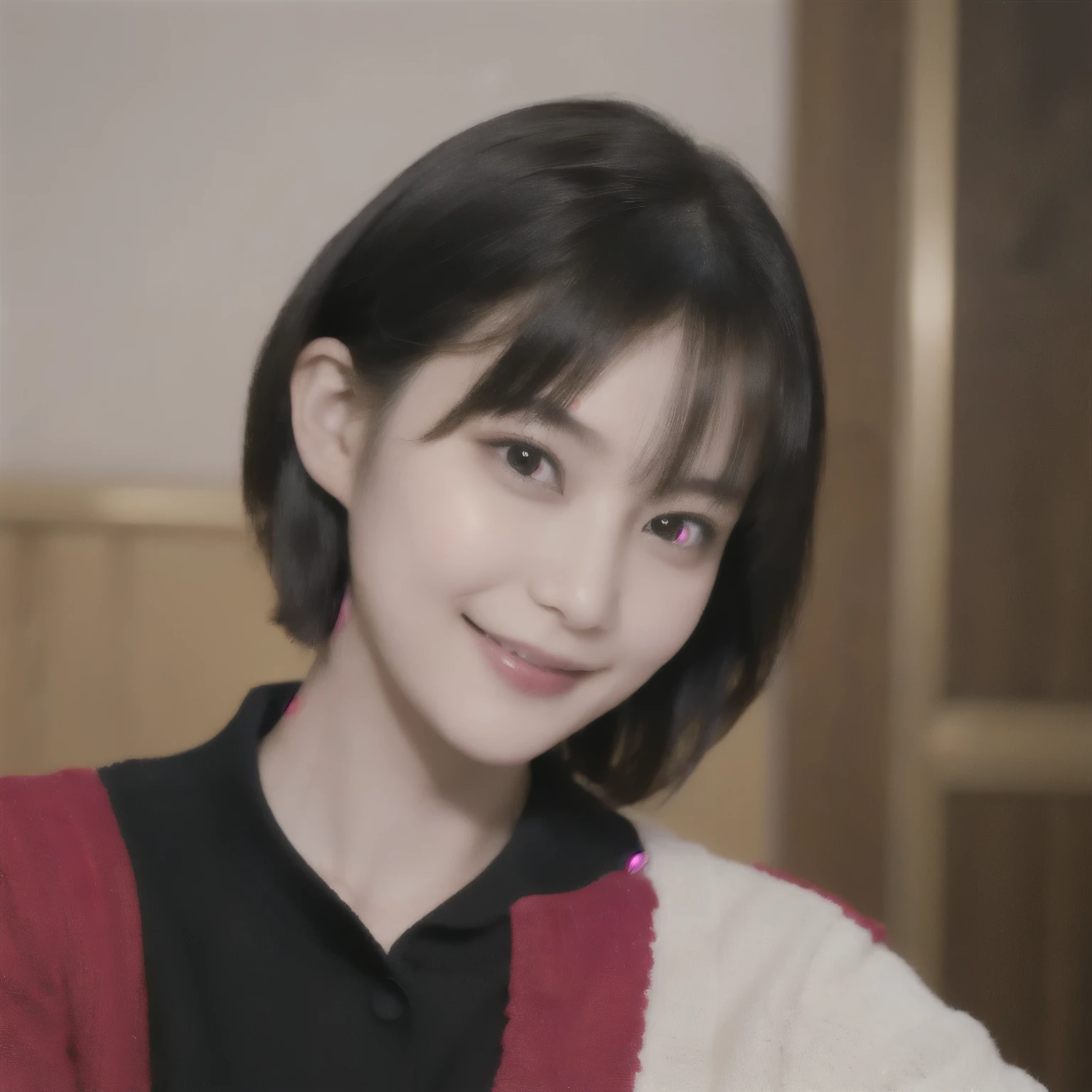 259 20-year-old female, (short hair),(Genuine), smile