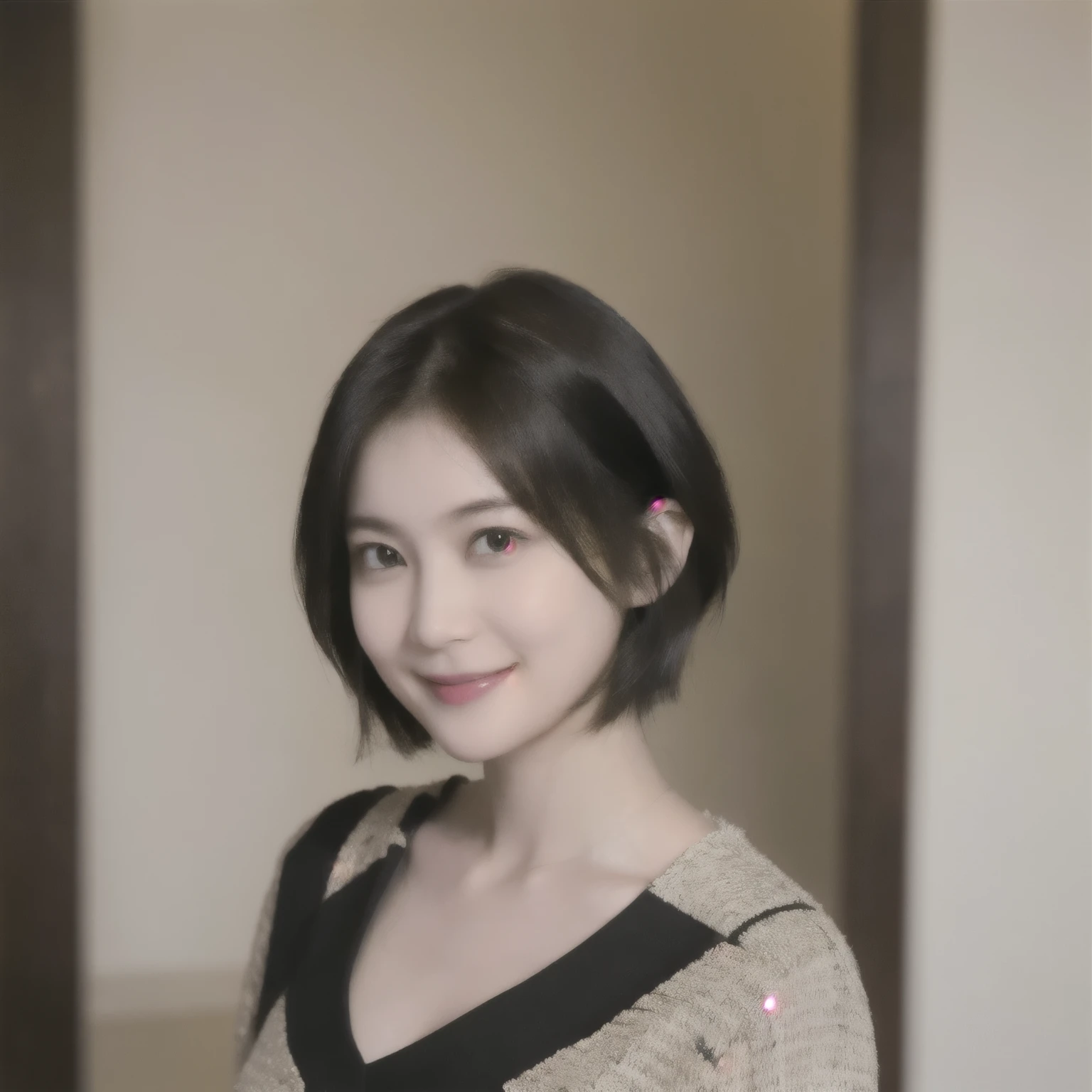 259 20-year-old female, (short hair),(Genuine), smile