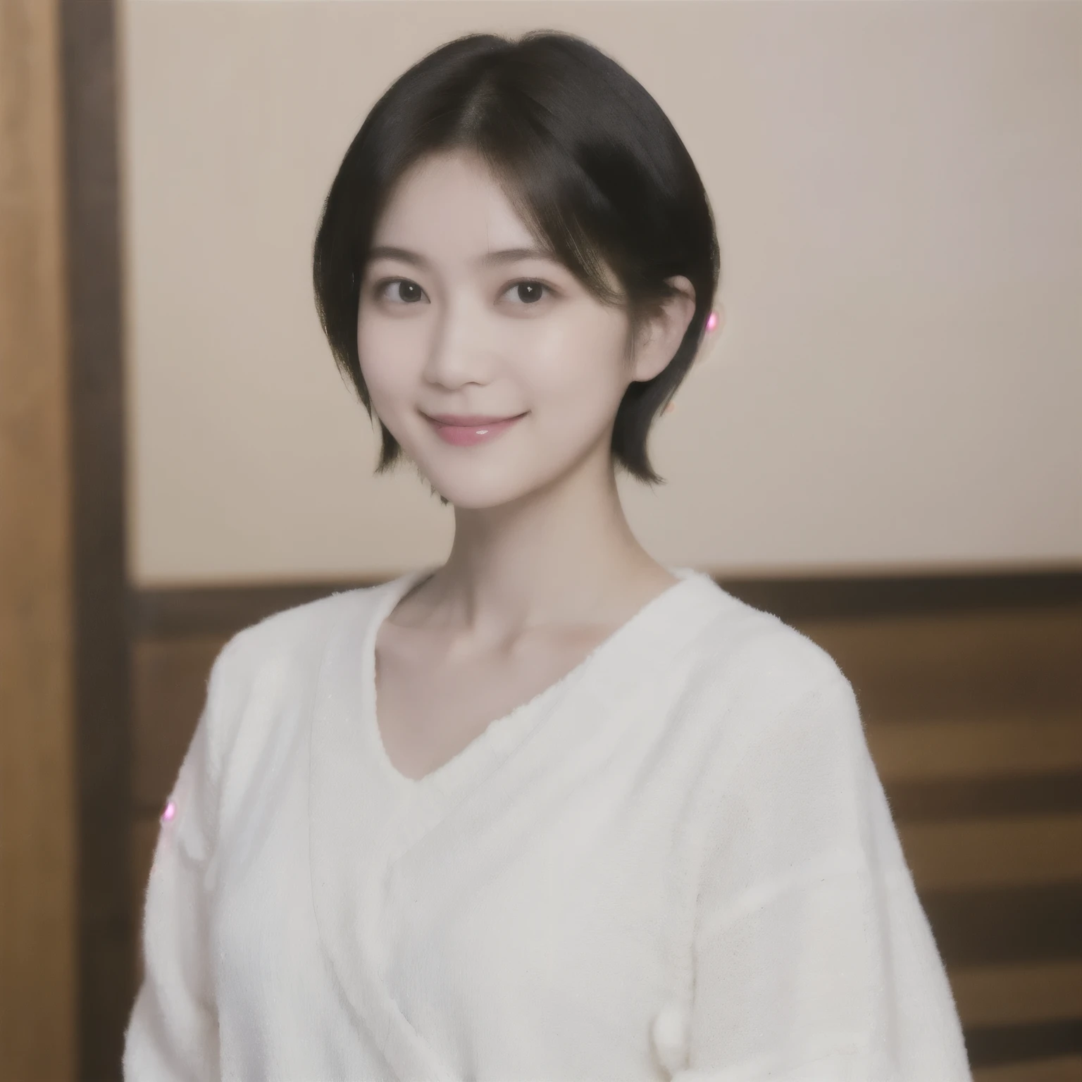 259 20-year-old female, (short hair),(Genuine), smile