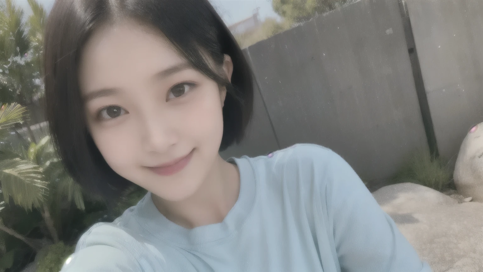 259 20-year-old female, (short hair),(Genuine), smile
