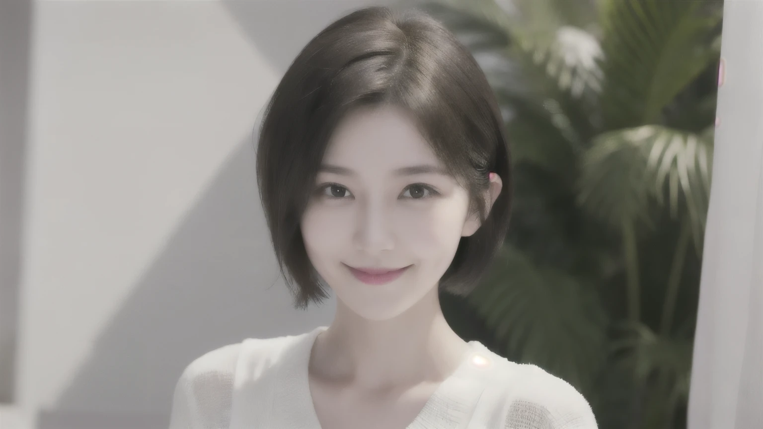 259 20-year-old female, (short hair),(Genuine), smile