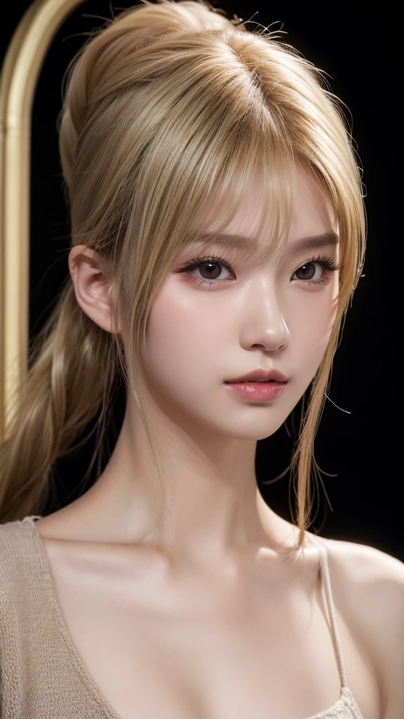One girl, High resolution, solo, Long Hair, High resolution, masterpiece, accurate, Anatomically correct, Winner of numerous awards, High-resolution model, high quality, Textured skin, Long Hair, Blonde, ponytail, 