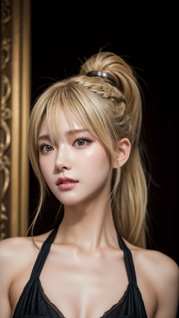 One girl, High resolution, solo, Long Hair, High resolution, masterpiece, accurate, Anatomically correct, Winner of numerous awards, High-resolution model, high quality, Textured skin, Long Hair, Blonde, ponytail,