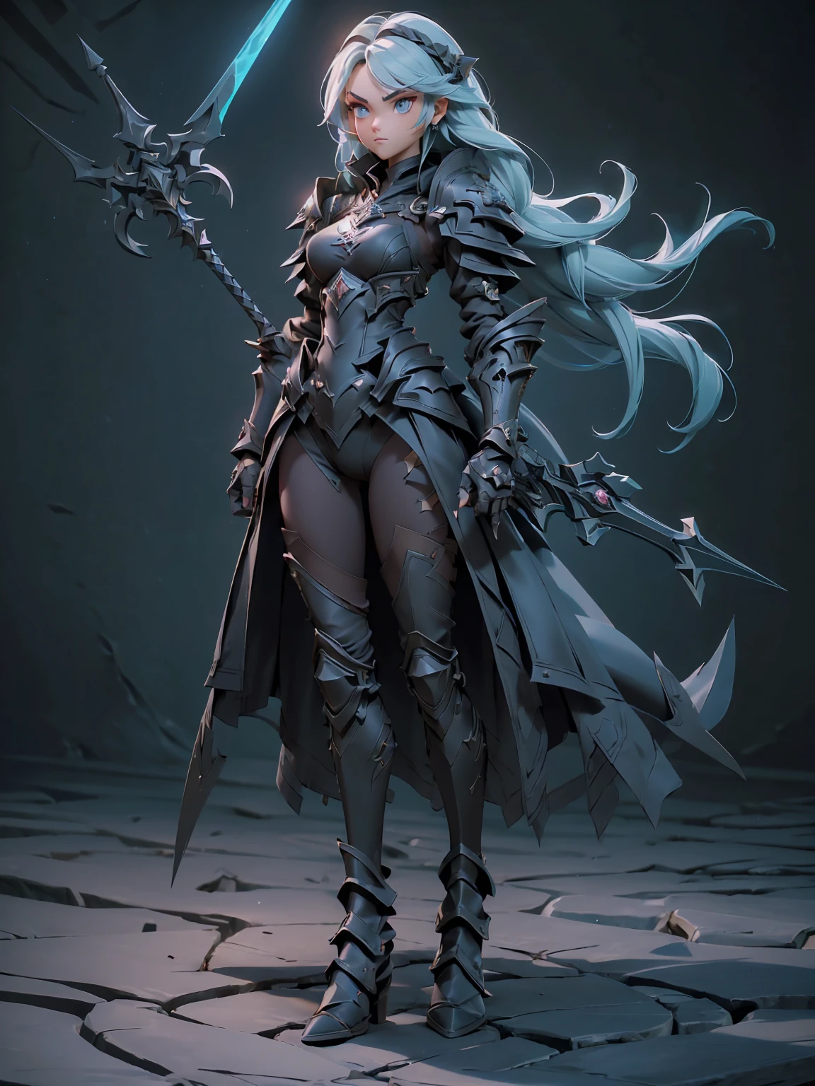 (((masterpiece, best quality, high detailed, 8k))) Design a layout showcase Gaming character, (1girl). Black dragon armor, extremely detailed, stylish and unique. ((showcase weapon:1.4)), shield and sword, with a black fire aura. (masterpiece:1.2), (best quality), 4k, ultra-detailed. (Step by step design, layout art:1.5), (luminous lighting, atmospheric lighting). dragon warrior, ((glove full hands)), (((revealing clothes:1.3))), vambraces, armored legwear, (((full_body_shot:1.4))). {In a fiery battlefield}