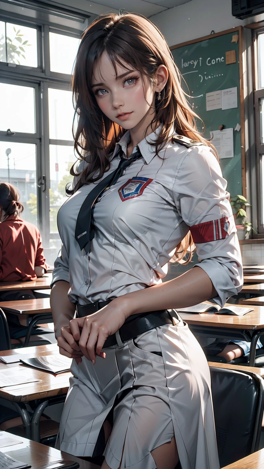 Love Student, Two female students in uniform, Lesbian couple, Tall and thin, beautiful, Alumni, Classmate