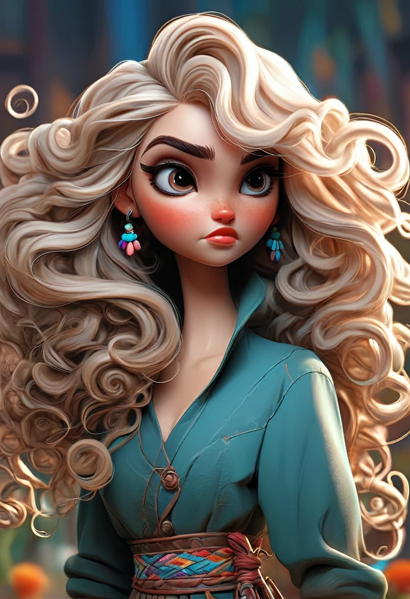 Beautiful boho woman with hair that is coarse, wiry, and tightly curled. It often has a rough texture, feels stiff to the touch, and may be prone to frizz and tangling. The curls can be densely packed. . The Official Art – An Award-Winning Digital Masterpiece In 4K Ultra HD, Extreme Detail And Intricate Realism. This Concept Art Brought To Life By The Hands Of Artists Like Wlop & Artgerm In A Stunning 2D Vector Illustration. Paige Renee Spiranac. LArge, perky, full, well shaped pleasing breasts. Background is a panoramic vista.
