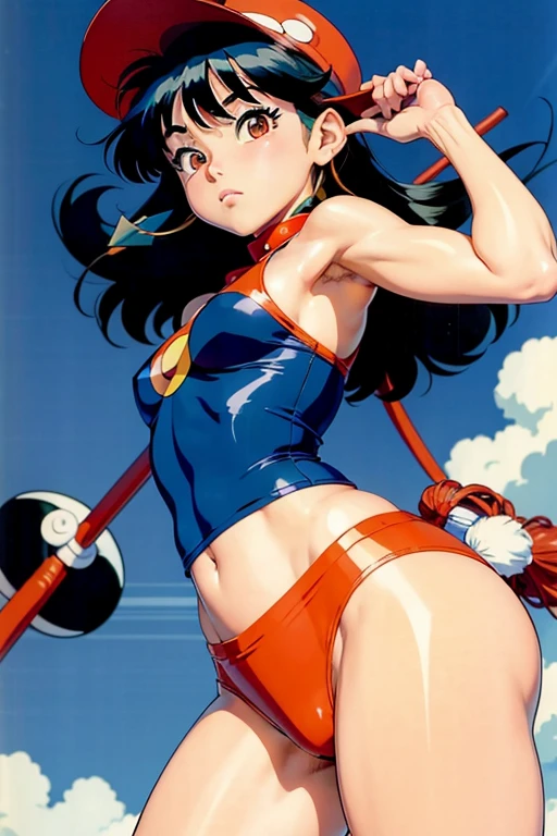 cartoon girl with a hat on her head, by Rumiko Takahashi, cartoon image, inspired by Rumiko Takahashi, yayoi kasuma, rumiko, toriyama akira, akira toriyama style, akiri toriyama, sachiko miyazaki, tsugumi ohba, maya takamura