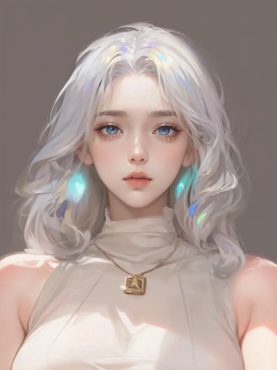 Beautiful female model with blonde hair, Hair with slight highlights, Gray-blue eyes, Medium mix, Wet paint, Gem beetle, Colored background, , Photographed by Jinna Chan.. - At six p.m.'clock,Big tits,body