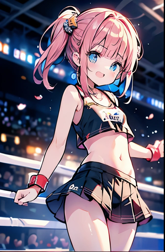boxing、Teenage Girls、Young、(child:1.1)、belly button、stomach、cute、skirt