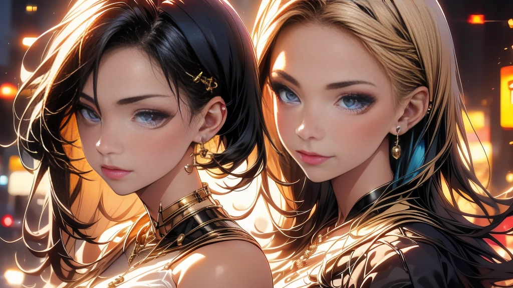 (superflat, masterpiece, flat shading, flat colors:1.1), Cinematic shot, Masterpiece, ((3 females, lesbian orgy, lesbian sex scene)), european, (3 beautiful females), standing female teacher with two girls on a leash, humiliating , golden halo, halo, (hands on neck, choking:1.3), (chained, tied, golden chain, chain around bodies , chained collar, handcuffs, bdsm, rough:1.4), leather gloves, leather, slim, angel wings, (cold light, cold blue tones), flat blue background, highly detailed, best quality, close, low_angle_human