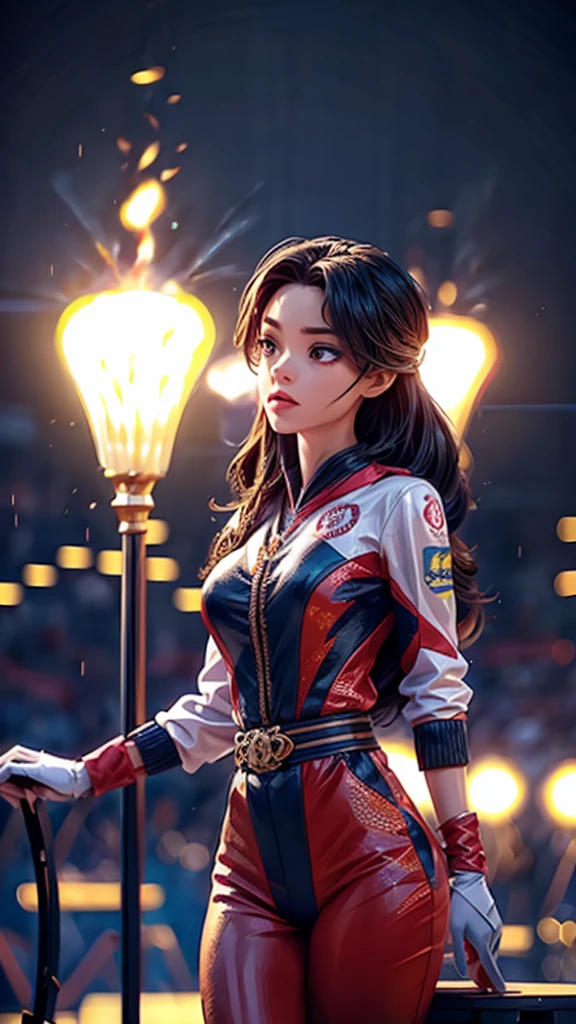 a stunning and awe-inspiring olympic opening ceremony, highly detailed 8k resolution, hyper realistic, cinematic lighting, vibrant colors, dramatic choreography, thousands of performers, magnificent architecture, pyrotechnics, dramatic camera angles, emotional and inspiring, cinematic quality, masterpiece, best quality