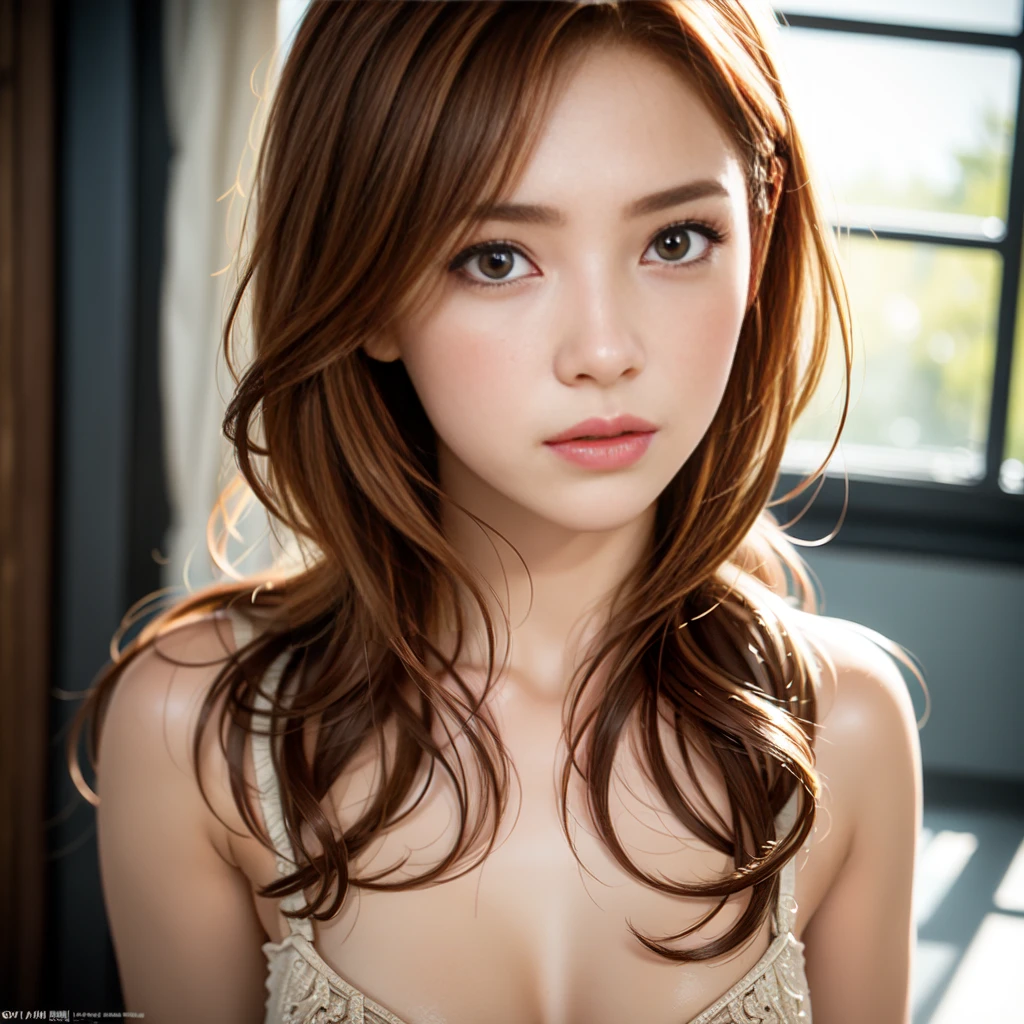 A redheaded girl,,full body,embarrassed expression,wet body,small breasts,detailed face and eyes,cinematic lighting,photorealistic,8k,hyper detailed,masterpiece,hyper realistic,high quality,elegant,beautiful,realistic,photorealistic,detailed,intricate,organic,soft lighting,dramatic lighting