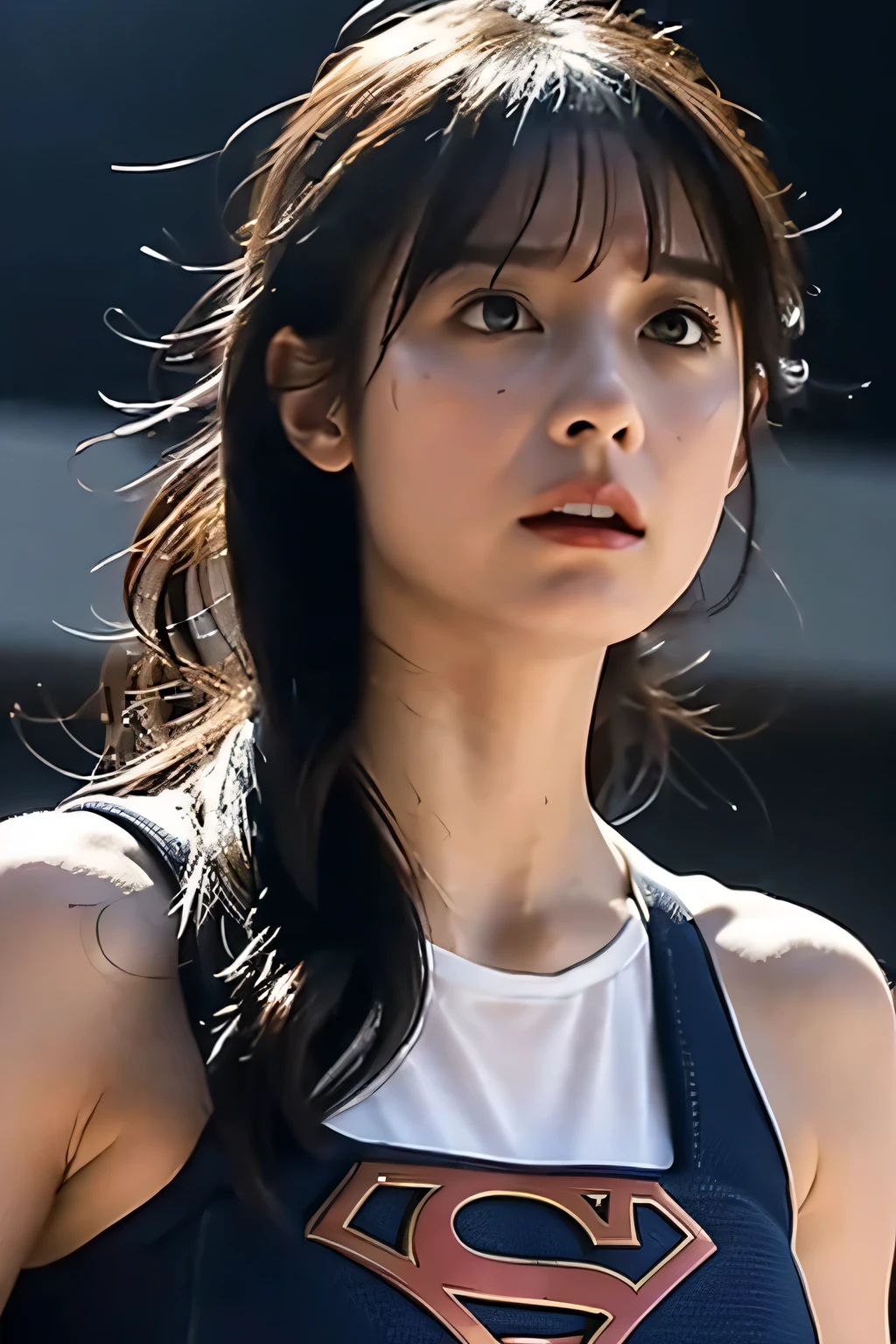 (RAW photo, 4k, masterpiece, high resolution, extremely complex) (realistic: 1.4), cinematic lighting
1 Girl, Solo Focus, Summer Noon, Hot, 1990s\(Style\), (Best Quality), (Highres), (an Extremely Delicate and Beautiful),,(Beautiful 8k face),(Brown eyes),(ulzzang-6500:1.0),(solo),(Looking side),( spectators),(large breasts),(NBA),bent over,,lookside,(side), ,(Basketball sportswear),((Play basketball)),((gymnasium)),((speed)),(reality),