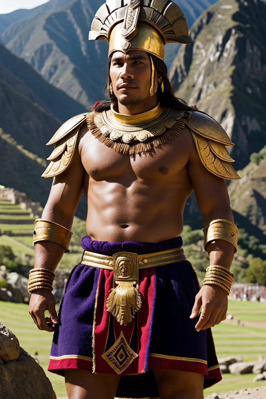 inca man in spartan clothing
(very realistic)