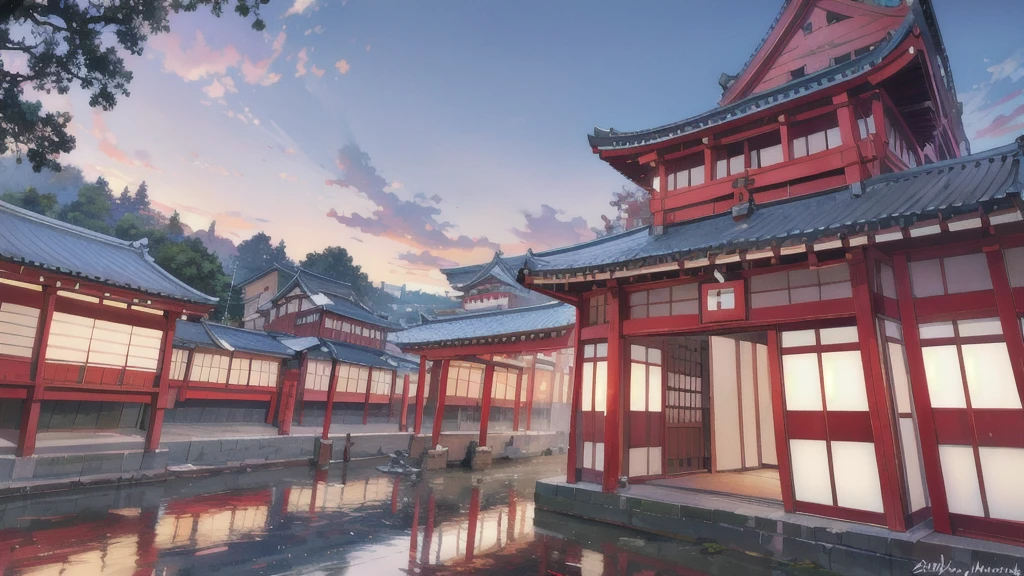 smile、Beauty Turn around Low - Angle Beautifully detailed cityscape Edo Period