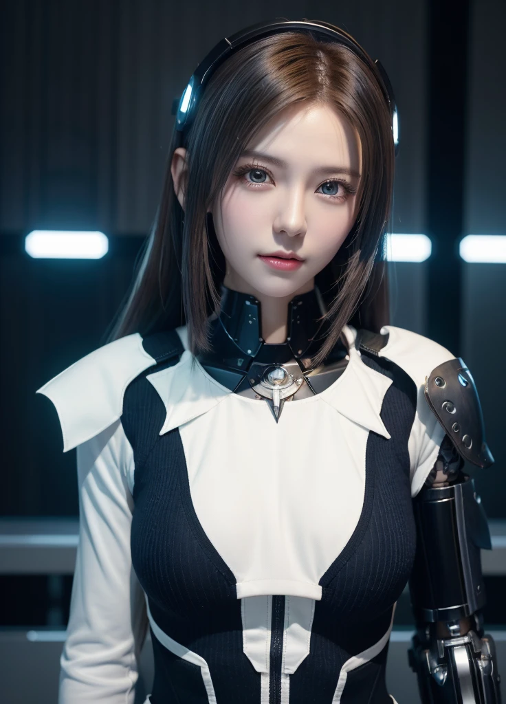 Woman in futuristic costume with futuristic helmet and futuristic sword, Trending on CGSTATION, trending at cgstation, portrait knights of zodiac girl, Cute cyborg girl, perfect android girl, portrait anime space cadet girl, beautiful girl cyborg, Girl in Mecha Cyber Armor, Game CG, cgsociety and fenghua zhong, beautiful cyborg priestess