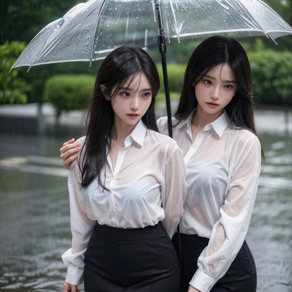 mini skirt、Hair getting wet in the rain、Transparent shirt、Beautiful woman getting wet in the rain、typhoon、Get wet without an umbrella、Beautiful woman in the rain、雨で濡れたBeautyOL、Detailed face、Realistic、beautiful girl、Beauty、Office Lady Uniform、beauty、Beautiful woman、Narrow waist、Handsome woman、Tight pants look、suit、Sexy pose、タイトなsuitパンツ、雨で濡れたsuit、Wet naked shirt、See-through shirt、Shot in heavy rain、Naked shirt