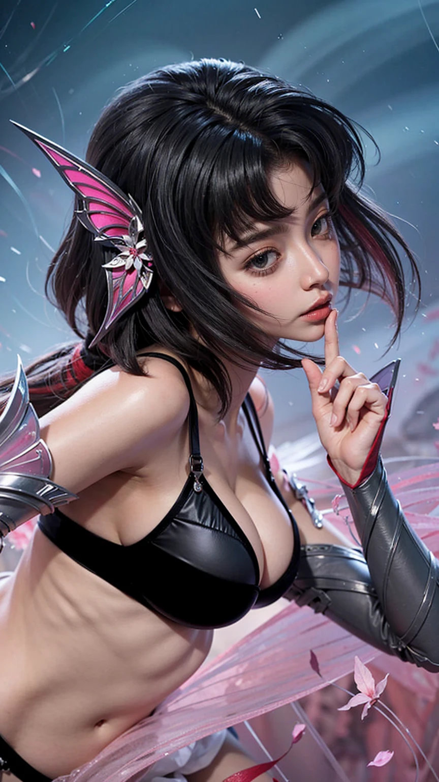 close up of a girl or woman (K-Pop idol), detailed hair , big booobs ,  shadowbringers cinematic, 4 k detail fantasy, a beautiful fantasy empress, game cg, xianxia fantasy, xianxia hero, 2. 5 d cgi anime fantasy artwork, cinematic goddess close shot, ruan jia and artgerm, wow 4 k detail fantasy, hyper-detailed fantasy character, high definition, hyper- detailed,perfect, fantastic, detailed facial and body skin texture, detail vagina (pussy), detail eyes, detailed everything, hyper realistic.