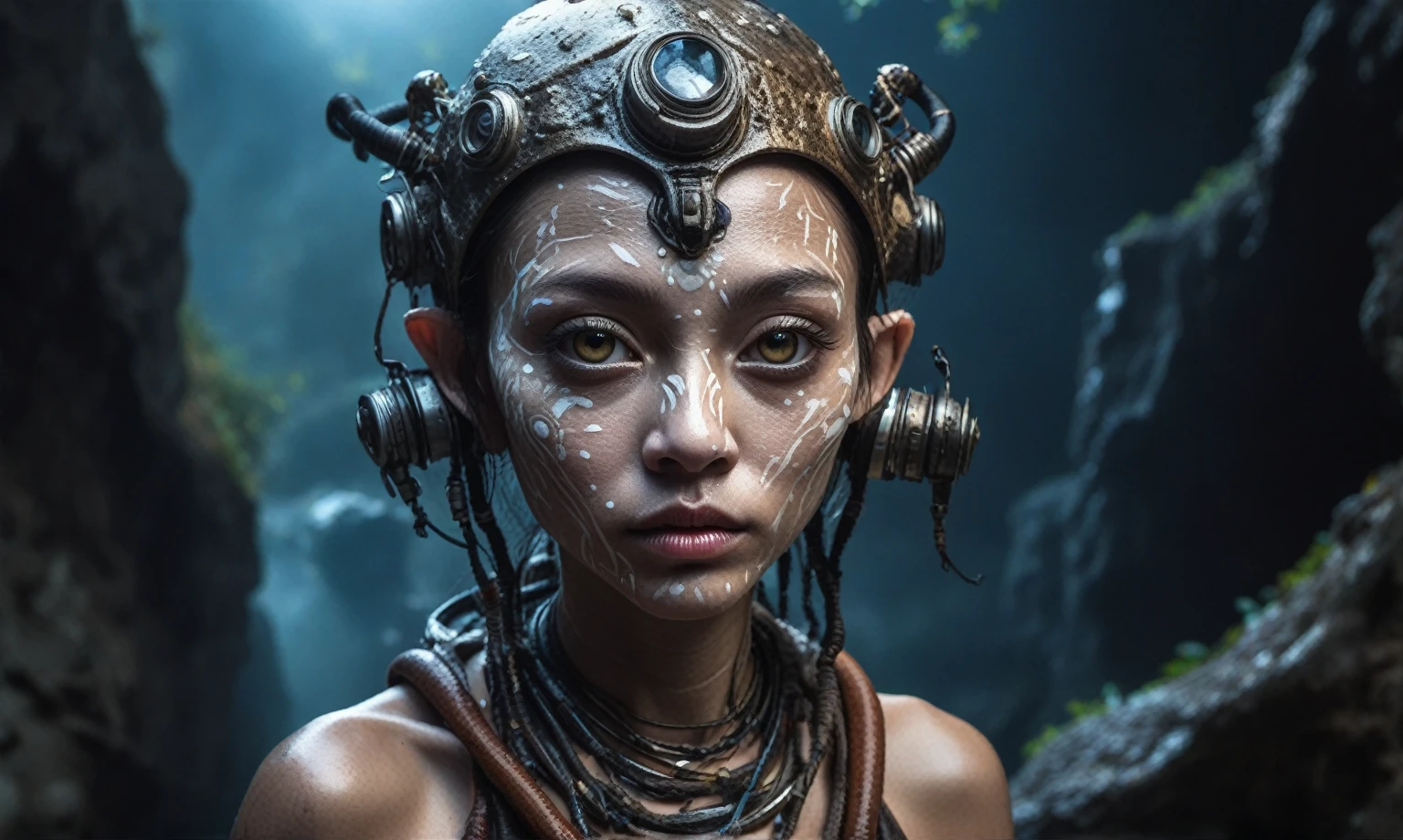 ,full body shot,beggar deep niobium paladium The Alien Entity,native italian babychild, wants eat,survival in criminal city of future, Technicolor,natural skin textures, hyper realism, hyper detailed,Extremely detailed,High contrast,Masterpiece,Realistic,Ultra Detailed, intricate details,realistic humid leather,extremly intricate,Epic Realistic, cinematic style,irina yermolova,high contrast,hdr,extremely detailed, deep night landscape,masterpiece,intricate details,faded,eyes extremely detailed, high detailed eyes,8k resolution,RAW,retina, Nikon Z9,China,orc,Li River in Guangxi Zhuang of China,tkt style, pointed ears,perfect, Elf,transition between two art styles, Ink painting to photorealism, Double contact, X-ray, Creative, vivid light, masterpiece, fantasy, Abstract, Surrealism, super detailed, high resolution, stop:35;(((creature with a spectral and ghostly appearance)). Her skin is pale, almost translucent,ancient rock paintings of the first people,sharkfish's leather,A Modern flat toon Crazy whit a Big ONE a Only Eye Robot USSR , and helmet Style, tongs in hands, Tv head, pinhead, camouflage Yellow White Pink Rusty, Ambient in a meteorite crater super detailed,
