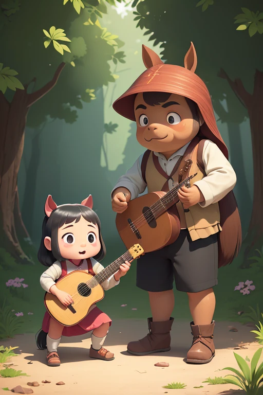 Uncle told her,The horse-head fiddle is a traditional musical instrument of the Zhuang ethnic group in Guangxi,He can lend Xian Xiaoqin a horse-head fiddle for practice.。Xiaoqin Immortal happily took the horse head qin,Look into the eyes of your uncle affectionately:"Thank you for being so nice。”