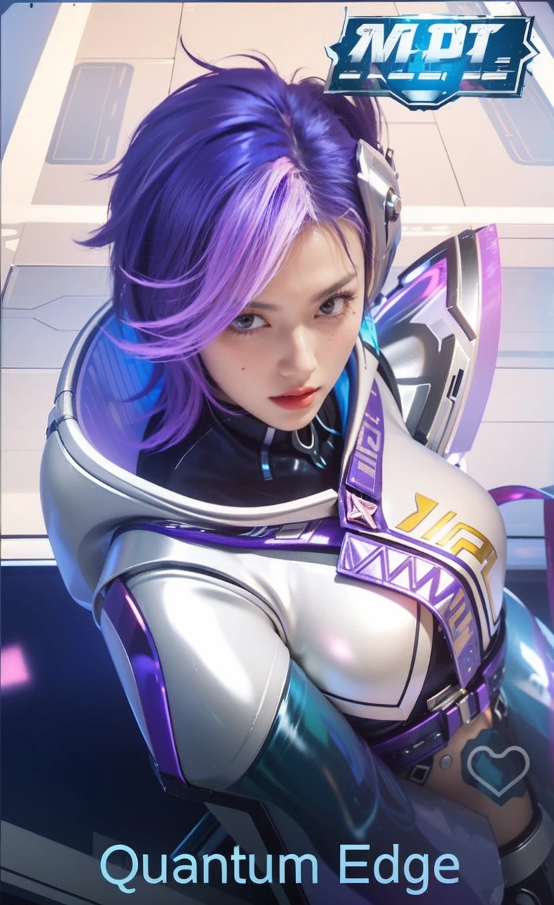 game art,best picture quality,Highest resolution,8k,((A half-length photo)),((portrait)),(rule of thirds),Unreal Engine 5 rendering works, (Future girl),(female warrior), 22-year-old young hacker),(ancient oriental hairstyle),(Beautiful eyes full of details),(big breasts),(eye shadow),Elegant and charming,indifferent,((frown)),(A battle suit full of futuristic technology,The costume combines futuristic power armor and,Clothing is decorated with glittering patterns and emblems),cyberpunk characters,in the style of futuristic, photo poses,city background,lamp,Ray tracing,Game CG,((3D Unreal Engine)),OC rendering reflection pattern
