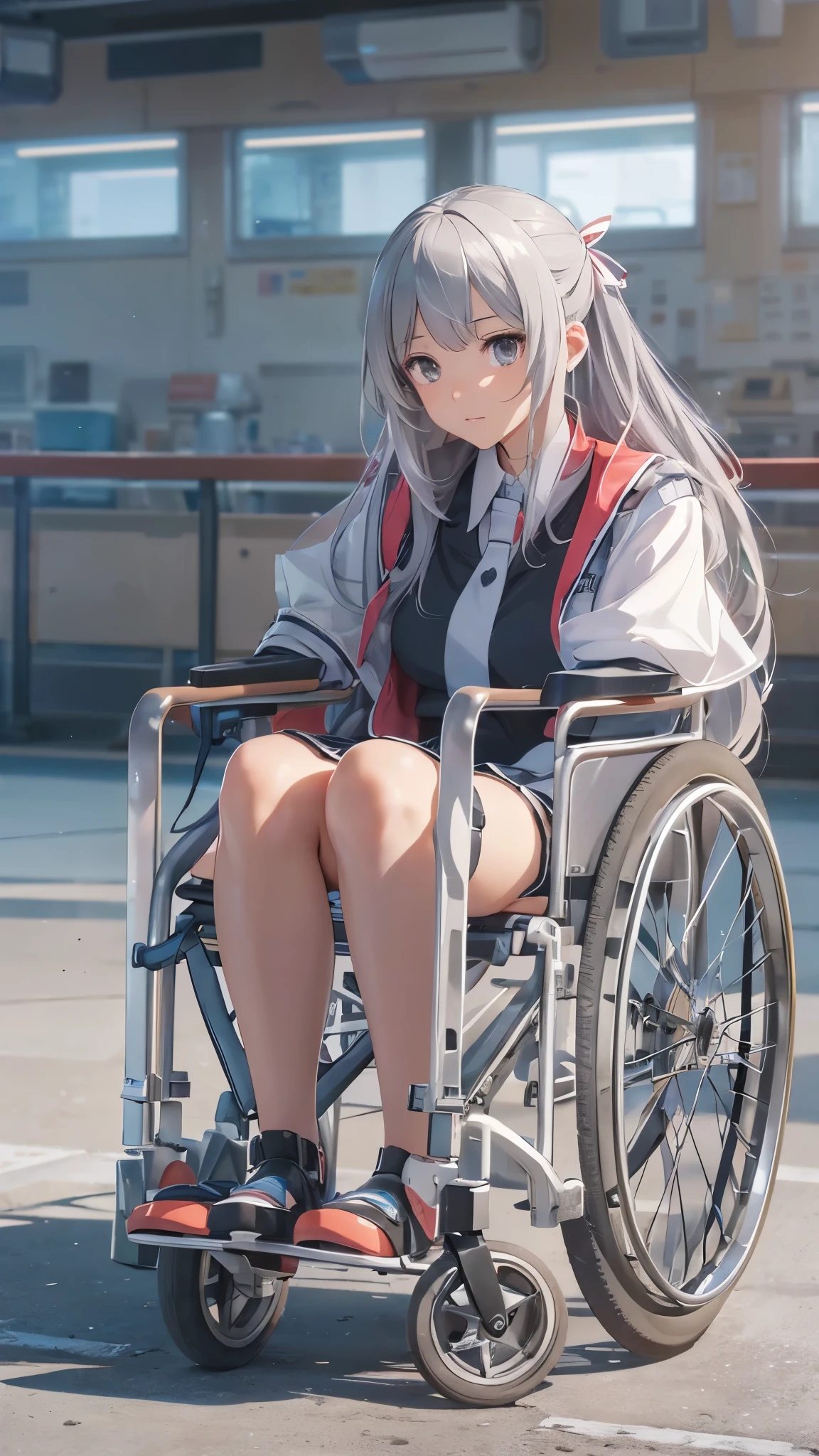 (((((full body))))), (((((wheelchair))))), (((((fair skin))))), ((((small breasts)))), ((((2 legs)))), ((((wearing purple frilled dress)))), (((white socks))), (((slim body))), (((sitting straight))), masterpiece, best quality, anime, anatomically accurate, detailed face, pretty face, extremely detailed face, ((((1girl)))), (((long hair))), (((slim legs))), wavy hair, silver hair, green eyes, big and expressive eyes, mesmerizing hair, slender hips, (Perfect hands and fingers very well detailed), full body photo, in the sunny garden, reading a book, 14 years old, reflection in the eye, anime, Anime Style, cinematic lighting, ray tracing, panorama, Sony FE, high definition, artwork, Anatomically Correct, Textuvermelho Skin, super detail, high quality, high resolution, high definition
