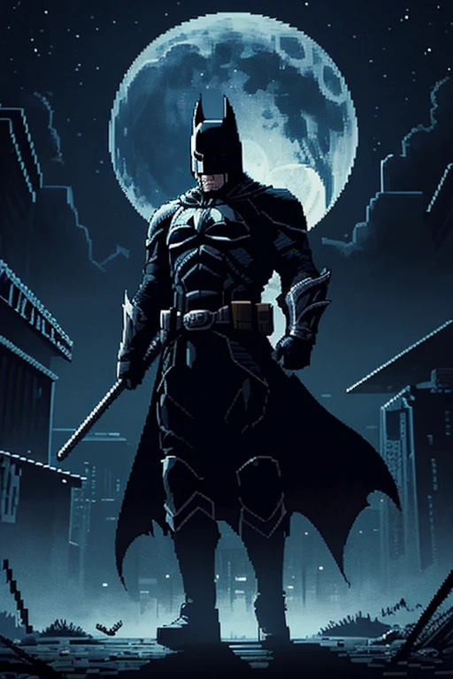dark knight, night, pixel art