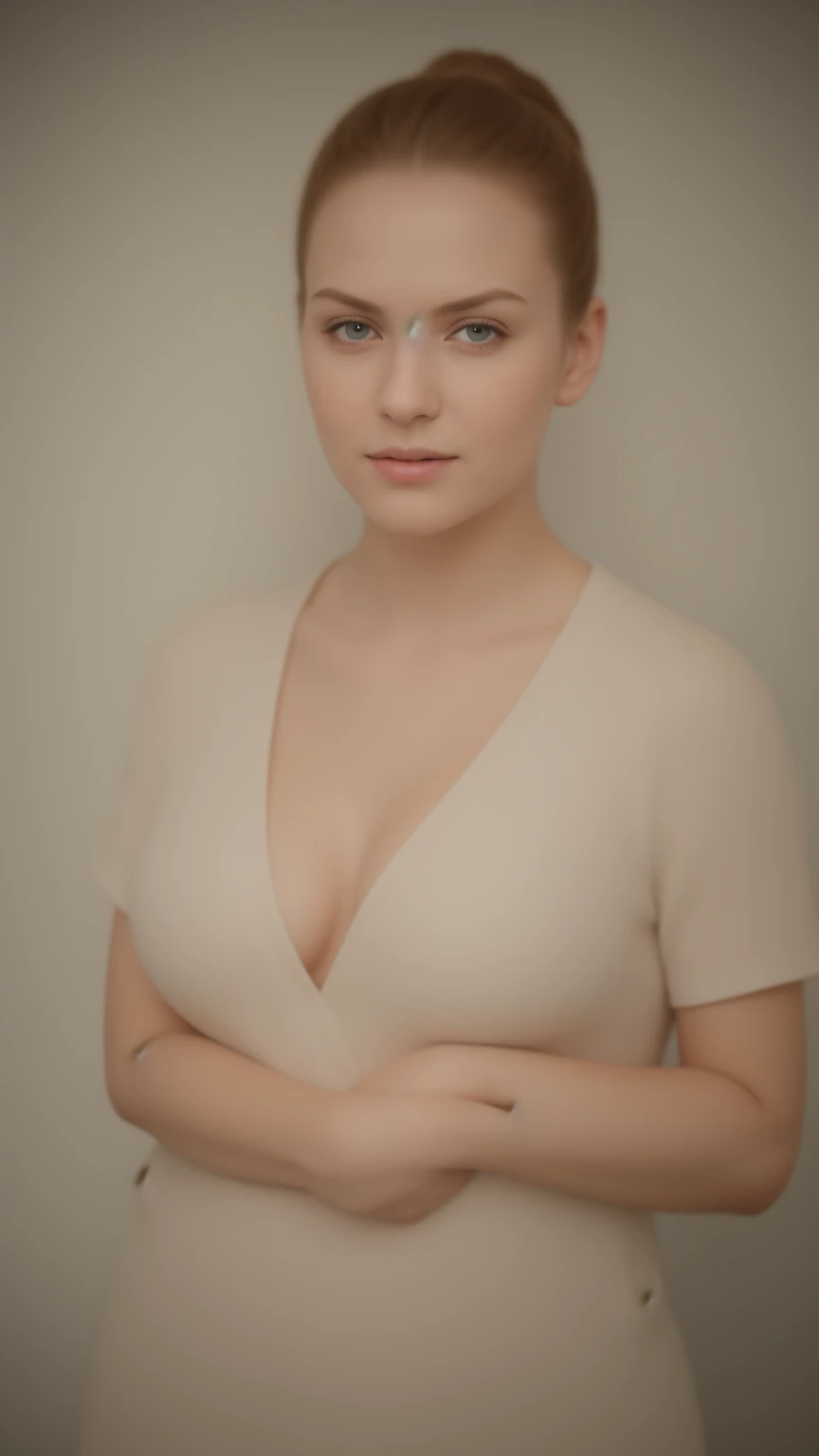 5. ((best quality)), ((masterpiece)), ((realistic)), portrait of a young nurse in a hospital, (compassionate expression and professionalism:1.2), [caring green eyes], [scrubs and medical equipment], (busy hospital environment:1.3), [healthcare setting], (highlighting the dedication to patient care:1.2), [occupational realism], (8k resolution:1.2),  big breast, realistic breast, realistic skin, realistic skin texture, 