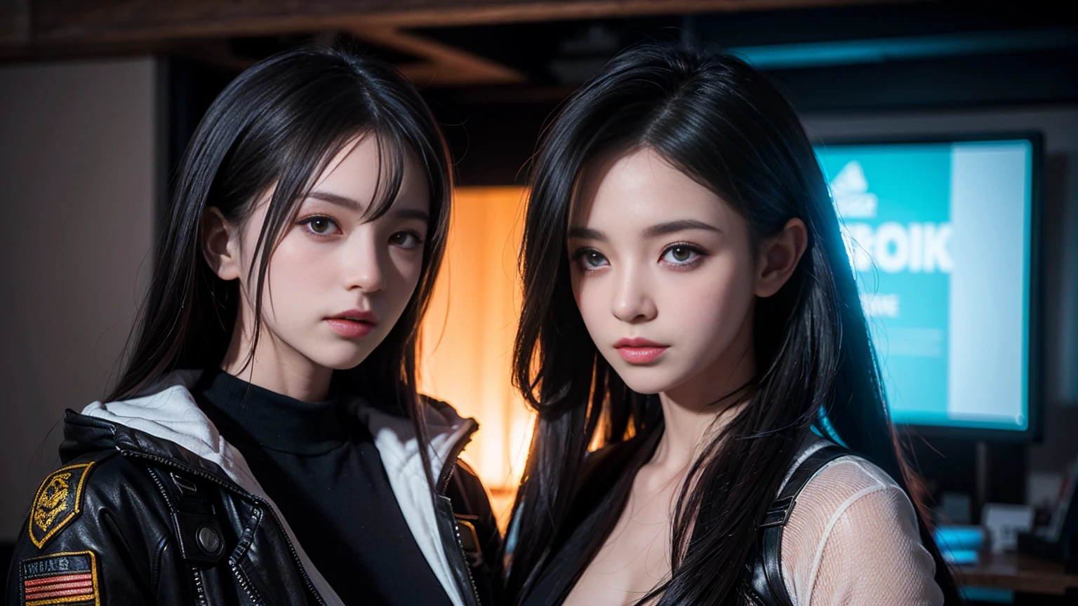 Cyberpunk Soldiers, 8k yen, High quality illustrations, Symmetric, Essentially third person style, 2D Character Design Concept, Unreal Engine 5, Daz, Surreal, Octane Rendering, Cosplay, RPG Portrait, Dynamic Lighting, Intricate details, Summer liveliness, Cinematic
