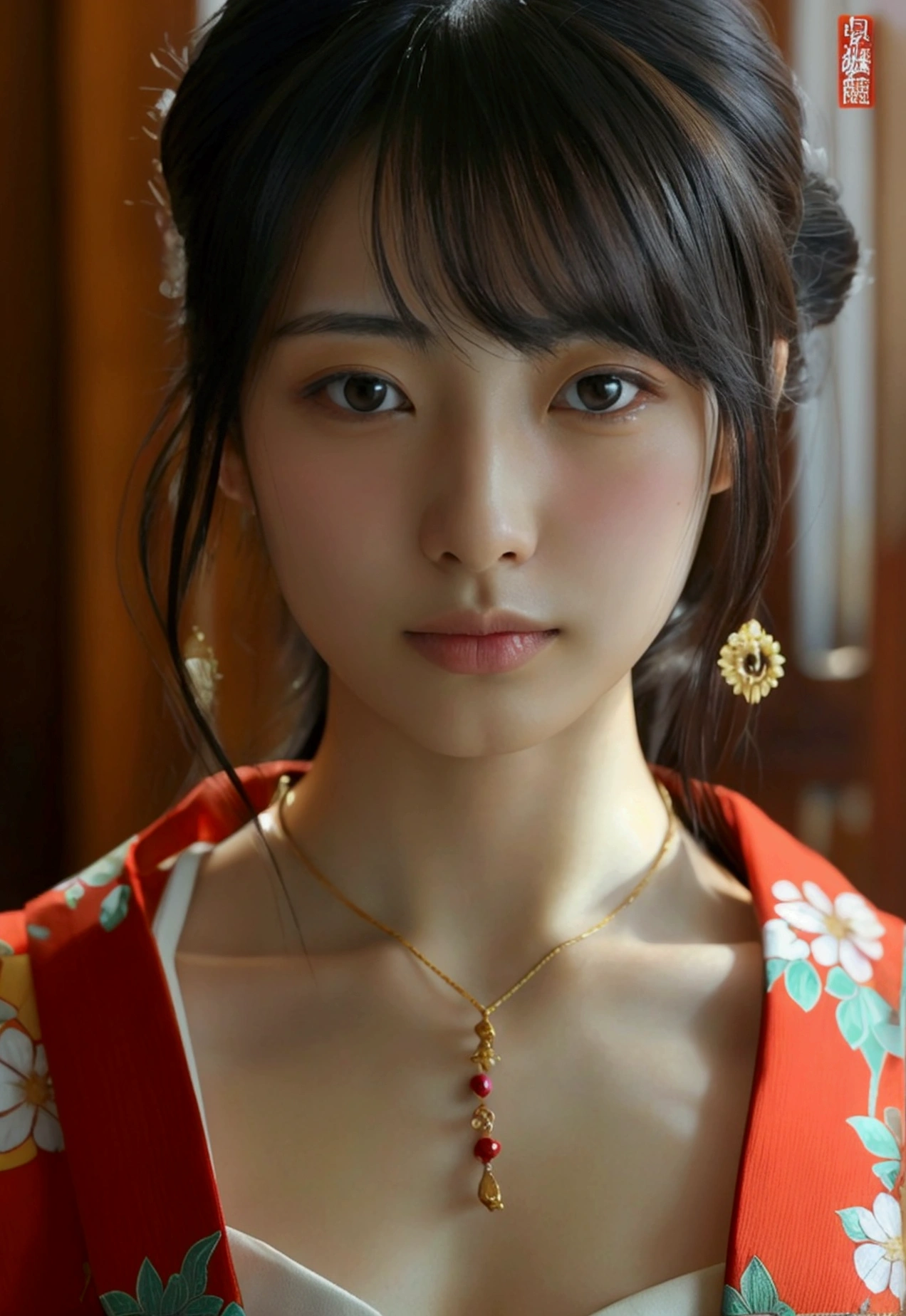 Japanese women、Clothes that do not expose skin、Close-up of face and chest、Medium Hair