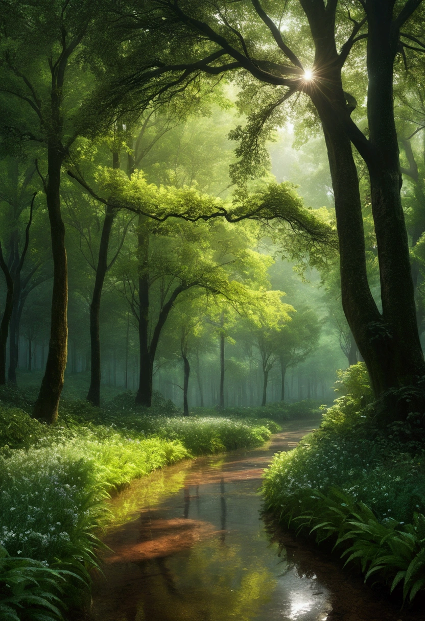 best quality,4k,8k,highres,masterpiece:1.2,ultra-detailed,realistic:1.37,tree forest,rainy weather,vibrant,refreshing,beautiful scenery,serene atmosphere,lush greenery,shimmering leaves,dancing raindrops,soothing sound,tranquil ambiance,ethereal lighting,misty atmosphere,immersive experience,nature's symphony,perfect harmony,breathtaking view,majestic trees,dynamic composition,wet ground,moist air,refreshing smell of rain,invigorating energy,peaceful escape,whispering wind,soft droplets,magical ambiance,rays of sunlight piercing through the clouds,photo-realistic rendering,stunning reflections,motion blur,dramatic contrast,vivid colors,pure serenity.