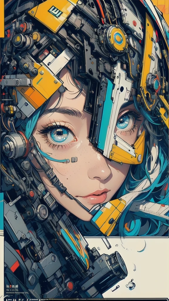 (((masterpiece, highest quality))),(((solo:1.2))),(((1girl:1.2))),32k wallpaper, very detailed, poster, vintage science fiction,(((((geometric cinematic movie poster))))), ((bauhaus)),(shape),(((abstract))),(mid century modern),movie poster,(((((portfolio))))),(((((Close-up))))),(((((bust up))))),((((more various angle)))),((((highlight)))),Vast landscape,((((heterochromia)))),(((complete. detailed face))),((((Extremely talented)))),(((((most complecated futristic machine))))),(Colorful color scheme),(((detailed unlimited mechanic complete goggle)))