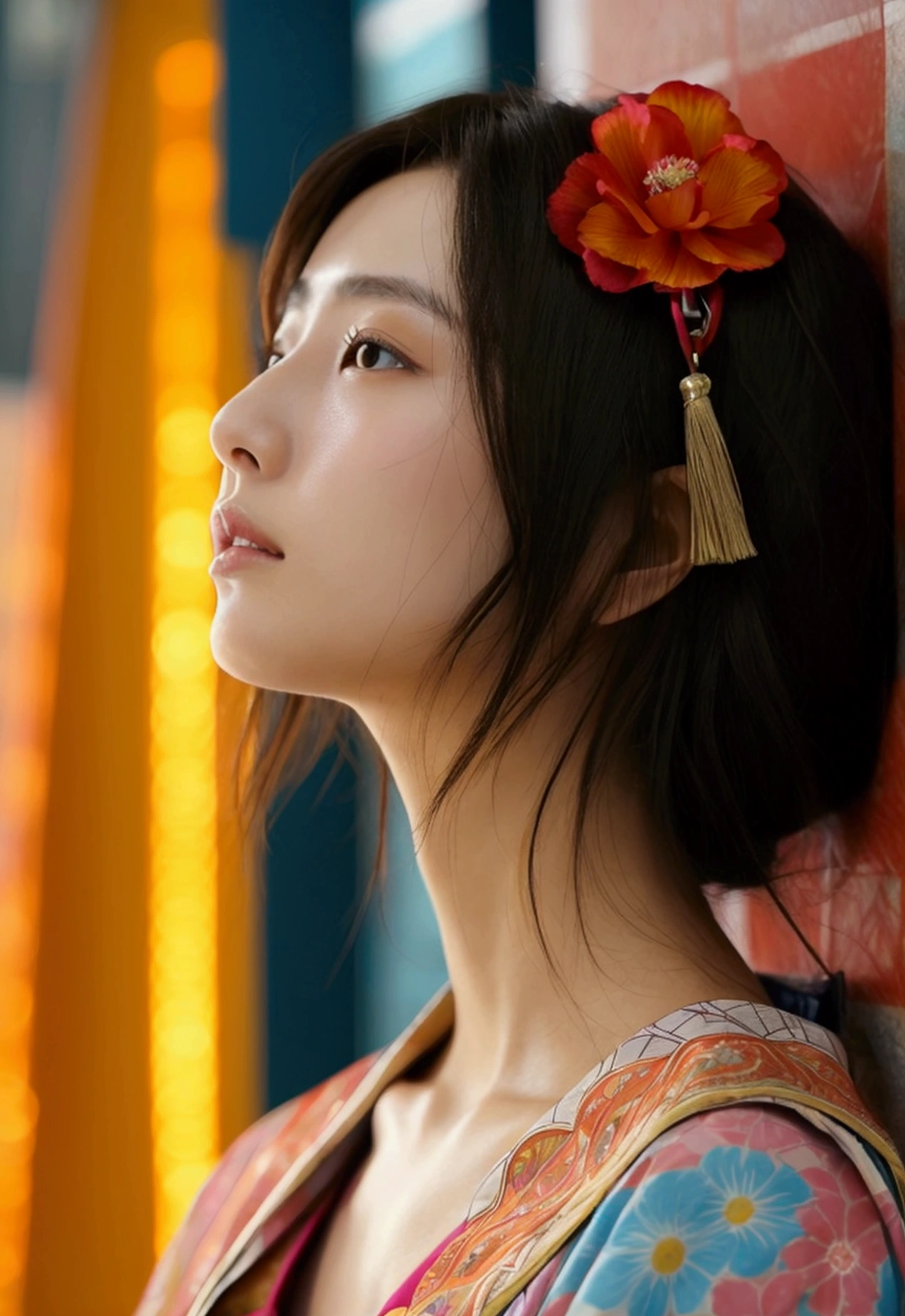 Japanese women、Clothes that do not expose skin、Close-up of face and chest、Medium Hair