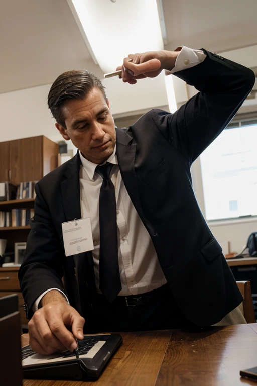 An image of a man doing economic research