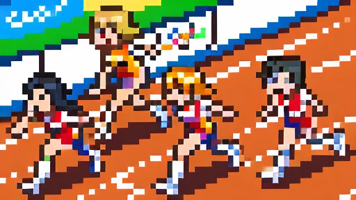 marathon, {{{{Sprinting}}}}, 6 players, Olympic