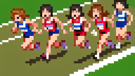 marathon, {{{{Sprinting}}}}, 6 players, Olympic