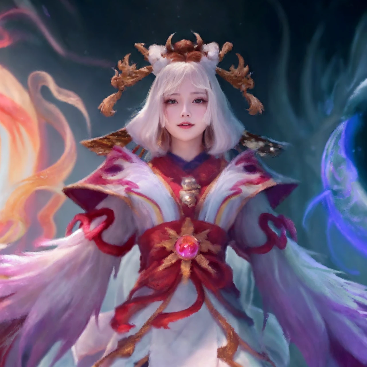 (Highest quality、8k、32K、masterpiece)、(Realistic)、(Photorealistic:1.2)、(High resolution)、Very detailed、Very beautiful face and eyes、1 girl、Round and small face、Narrow waist、Delicate body、(close、Highest quality、Attention to detail、Rich skin detail)、(Highest quality、8k、Oil paints:1.2)、Very detailed、(Realistic、Realistic:1.37)、Bright colors、(((Bust Shot)))、(((Brown Hair)))、(((Brown Hair)))、(((Medium Hair)))、(((Pure white wall background)))、(((Pure white wall background)))、(((Wearing orange clothes)))、(((She has a happy expression)))、(((Laughter)))、(((Wearing a crimson T-shirt)))、(((Look straight ahead)))、(((A shirt with a rainbow on it)))、(((Cross your arms)))、