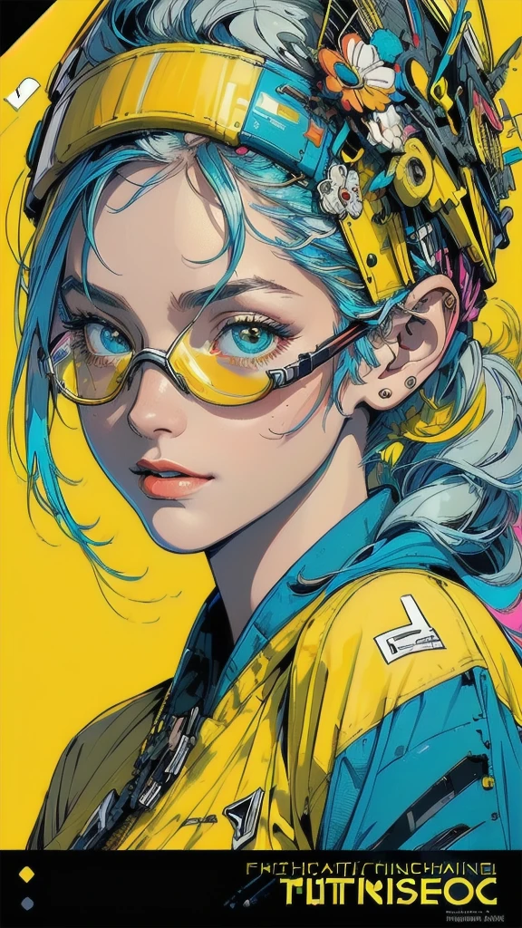 (((masterpiece, highest quality))),(((solo:1.2))),(((1girl:1.2))),32k wallpaper, very detailed, poster, vintage science fiction,(((((geometric cinematic movie poster))))), ((bauhaus)),(shape),(((abstract))),(mid century modern),movie poster,(((((portfolio))))),(((((Close-up))))),(((((bust up))))),((((more various angle)))),((((highlight)))),((((heterochromia)))),(((complete. detailed face))),((((Extremely talented)))),(((((most complecated futristic machine))))),(Colorful color scheme),(((detailed unlimited mechanic complete goggle))),(((Absolutely DAISYyellow background)))