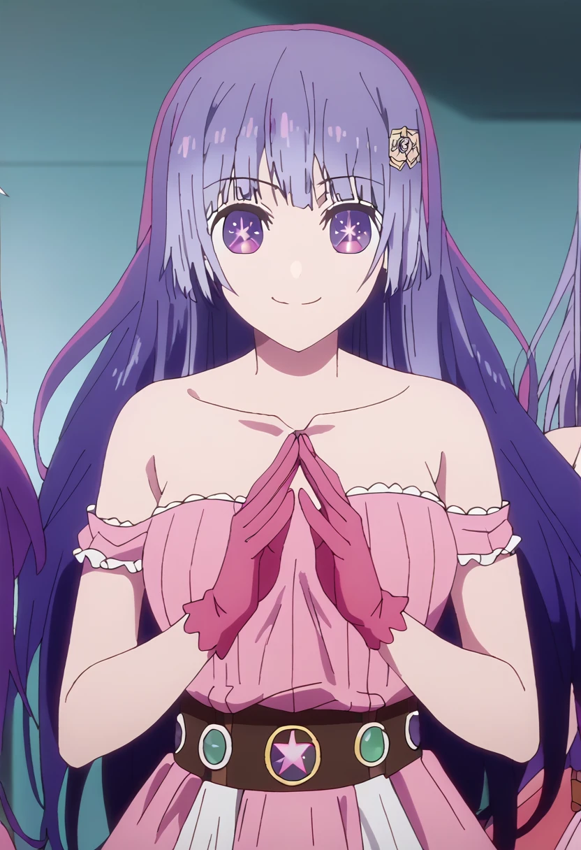 great quality ++ Extremely detailed high resolutionolution, very aesthetic, expressive eyes, (((perfect face))), (((face symmetrical))), ((good anatomy)), (((perfect hands))), (((8k))), UHD, HD wallpaper, (((detailed high cal, (((((1girl)))))), only, masterpiece, La Best Quality, high resolution, Highly detailed, (illustration), beautiful detailed eyes, (((combatant))), (((((1girl))))), ((((full body)))), (((((Miku Izayoi))))), ((((((((purple hair)))))))), ((((((((purple eyes)))))))), (((rvcm_duotone3_haiRstyle))), (((agglutination))), Combination, (((mature female))), (((bangs))), (((blunt bangs))), (((hime cut))), (((hair ornament))), (((Idol))), (((Concert))), (((dome))), (((dancing))), (((Singing))), (((star-shaped pupils))), ((((purpler hair)))), (((purple eyes))), (((pink dress))), (((Sleeveless Dress))), (((pink gloves))), (((pink thighhighs))), (((belt))), (((narrow shoulders))), (((narrow waist))), (((They are smiling))), Long hair, huge, garden of a castle, (((mature female))), masterpiece, Best Quality, ((masterpiece)), ((best calidra derailed)), Upper part of the body, (((face to face look))),
