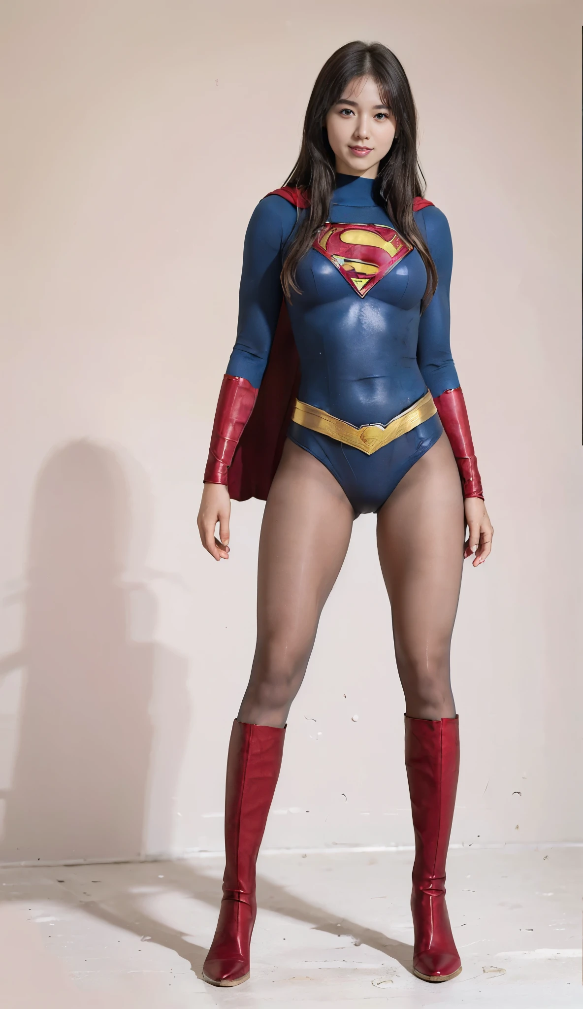 No background、(((Beautiful short haircut)))、(((Beautiful legs in black tights.)))、(((Legally express the beauty of your smile)))、((((Make the most of your original images)))、(((体にぴったりフィットするSupergirl Costume)))、(((Supergirl Costume)))、(((short and beautiful hair)))、(((suffering)))、(((Please wear black tights....、Wear red boots)))、((Best image quality、8k))、((Highest quality、8k、masterpiece:1.3))、(((Preserve background )))、Sharp focus:1.2、Beautiful woman with perfect figure:1.4、Slim Abs:1.2、Wet body:1.5、Highly detailed face and skin texture、8k