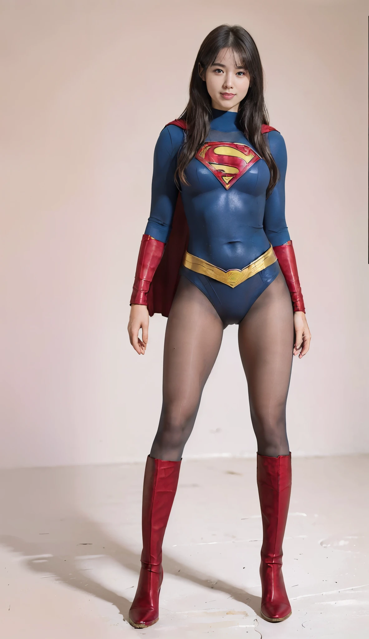 No background、(((Beautiful short haircut)))、(((Beautiful legs in black tights.)))、(((Legally express the beauty of your smile)))、((((Make the most of your original images)))、(((体にぴったりフィットするSupergirl Costume)))、(((Supergirl Costume)))、(((short and beautiful hair)))、(((suffering)))、(((Please wear black tights....、Wear red boots)))、((Best image quality、8k))、((Highest quality、8k、masterpiece:1.3))、(((Preserve background )))、Sharp focus:1.2、Beautiful woman with perfect figure:1.4、Slim Abs:1.2、Wet body:1.5、Highly detailed face and skin texture、8k