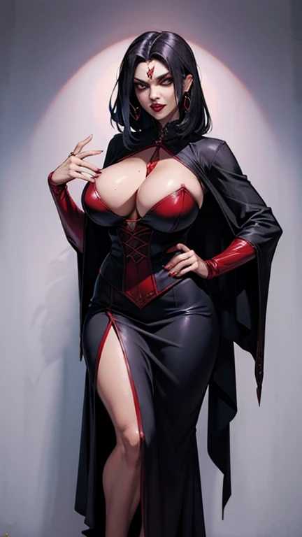 A latin vampire woman mutant with very huge breast in full height тnightmare fantastic undress