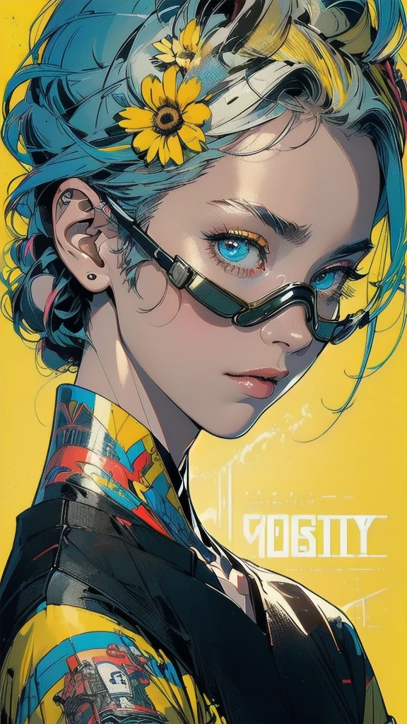 by Jean-Baptiste Monge and Tomer Hanuka, Chartreuse 78, wide angle, hyper detailed, comic cover, bold lines, expressive drawing, American woman