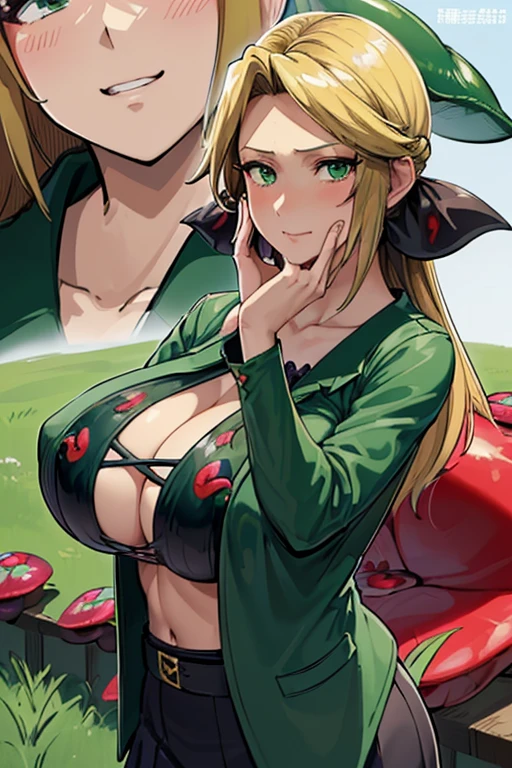 8kんで((Rafflesia、下半身が植物のwoman:1.9))
8kんで(A sloppy smile, The face we're looking for, Mischievous face:1.9)
((woman,Venus Mantrap, (Huge breasts:1.5),Are fat,アウラウネHuge breastsを強調,Wood Spirit,Mandrake,Long legs,Green Eyes、下半身が植物のwoman))
8k((((Anime Style),(The facial expression is good))))8k(((((Anime Style)Green Eyes)))) 8k((blazer))8k((Frontal cut))8k((student))
8k((Beauty))((studentblazer15歳student服 緑のネクタイ, blazer, Pleated skirt))
8k(((resting one's elbows on the desk:1.3))) 8k(下半身が植物のwoman:1.3)
8k(Close-up of the face:1.5)
8kんで(((((Staring at me))))) 8kんで(((((Hands on your face)))))
Staring at me8kんで(Mischievous face, Depict the face clearly:1.5)8k(womanの手の描写が上手い)