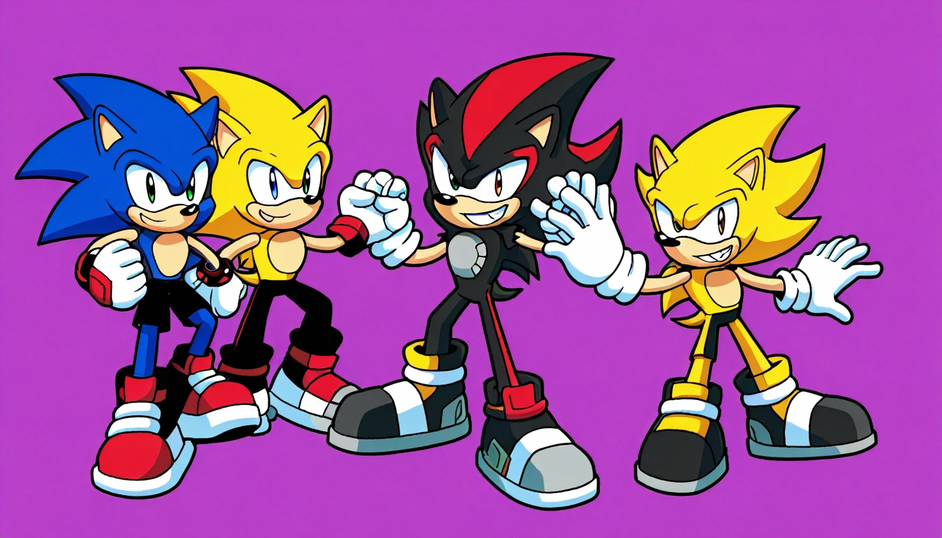 Custom avatar, custom avatar sonic character, wearing black shorts, in the cyberspace, cgi backround, doing a dyamic pose,